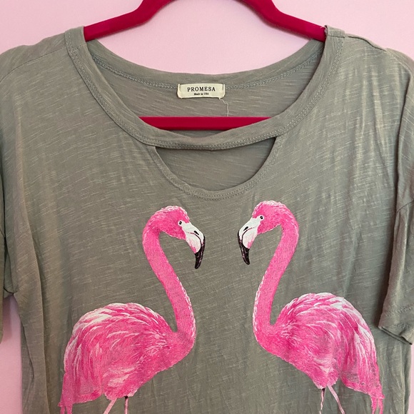 Cutout Flamingo Tee - Picture 2 of 3